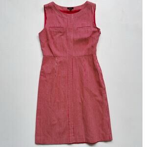 TOCCA Red + Striped Sleeveless Mod Wiggle Dress / Sz 0 / 60's Retro Twee Indie